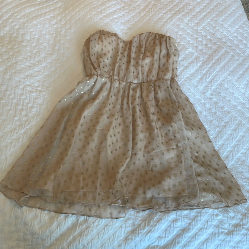 Strapless Gold Boutique Dress